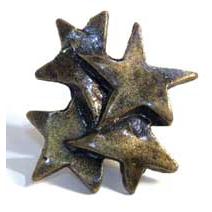 Emenee MK1040-ABB Home Classics Collection Star Cluster 1-5/8 inch x 1-5/8 inch in Antique Bright Brass inspiration Series